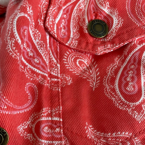 Jessica London size 14W jean jacket filigree pattern - Picture 2 of 12